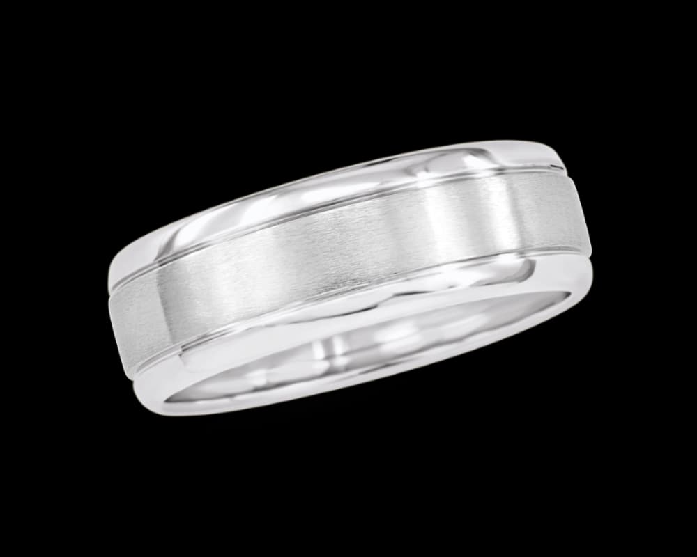 The Bryce 7mm Mens Band with Rounded Edges